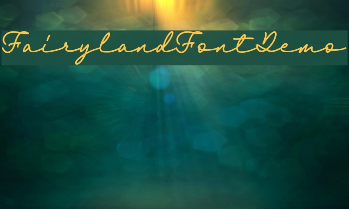 Fairyland-FontDemo Font examples