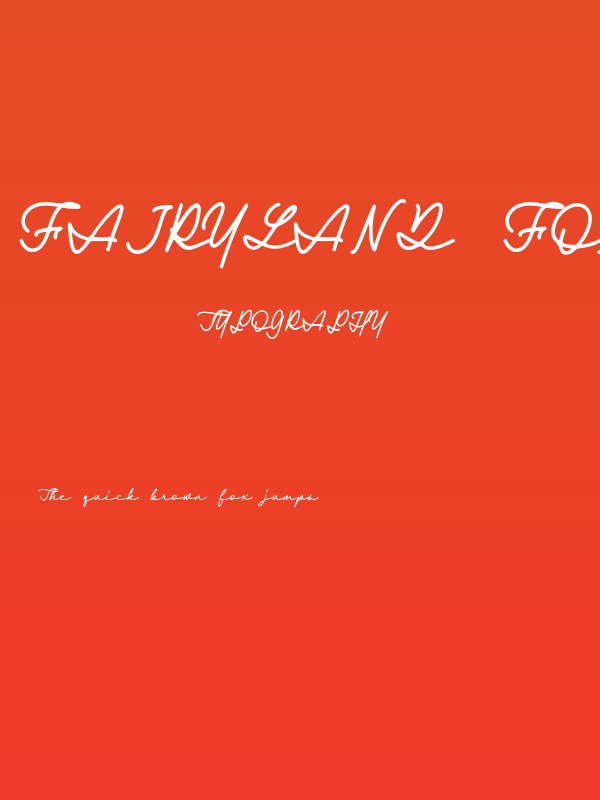 Fairyland-FontDemo Poster