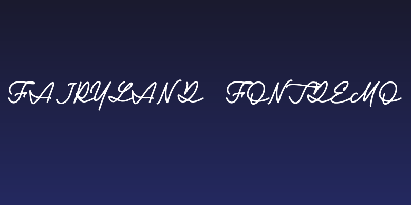 Fairyland-FontDemo Social Header