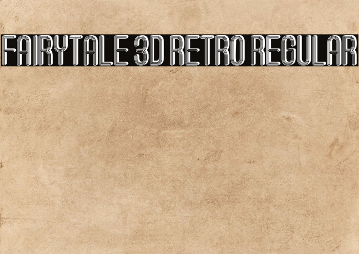 Fairytale 3D Retro Regular Example 3