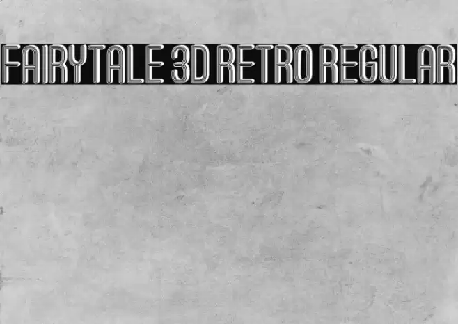 Fairytale 3D Retro Regular Font examples