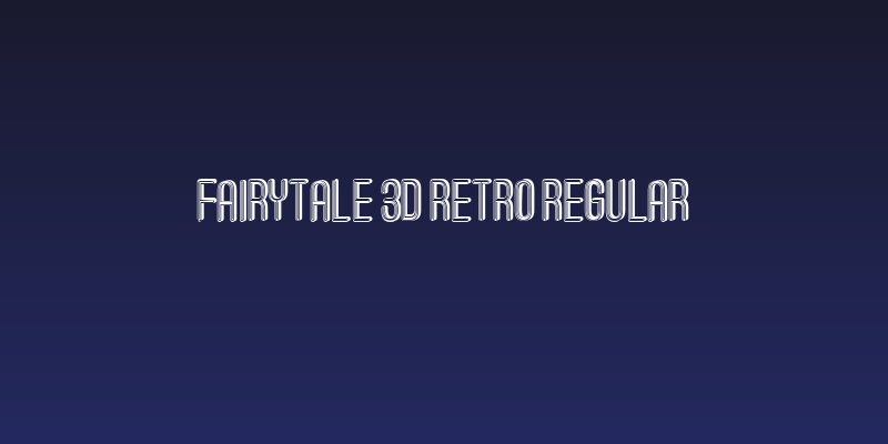 Fairytale 3D Retro Regular Social Header