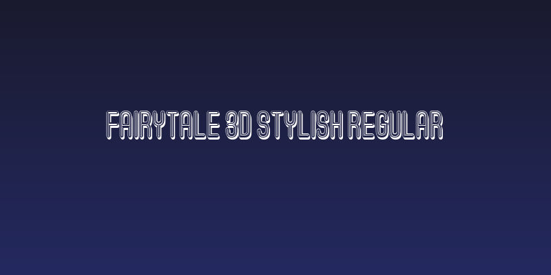 Fairytale 3D Stylish Regular Social Header