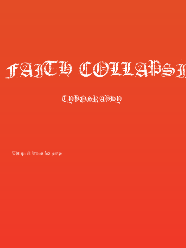 Faith Collapsing Poster