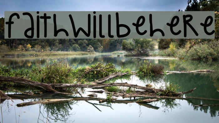 FaithWillBeHere Font examples