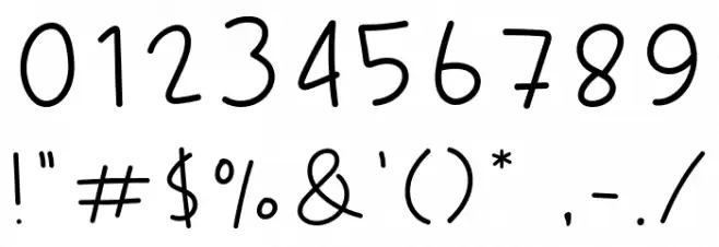 Faithful Hand Font OTHER CHARS