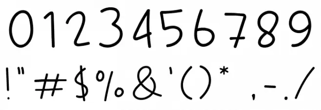 Faithful Hand Font OTHER CHARS