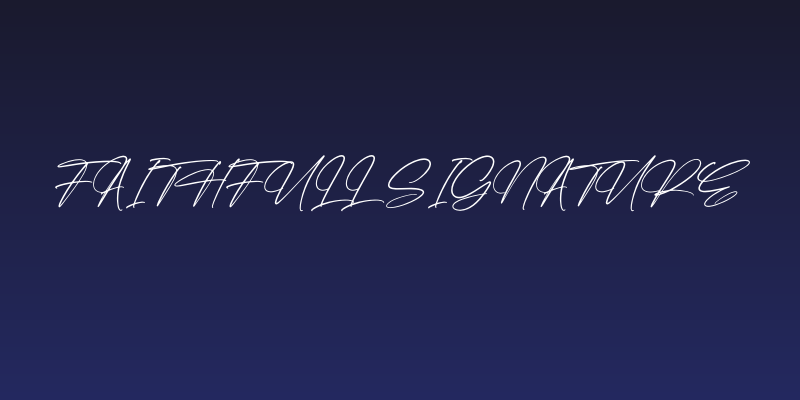 Faithfull Signature Social Header