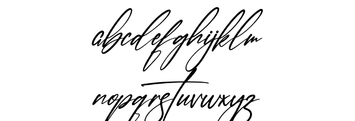 Faithfull Signature फ़ॉन्ट लोअरकेस
