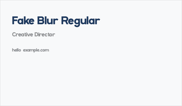 Fake Blur Regular Business Card