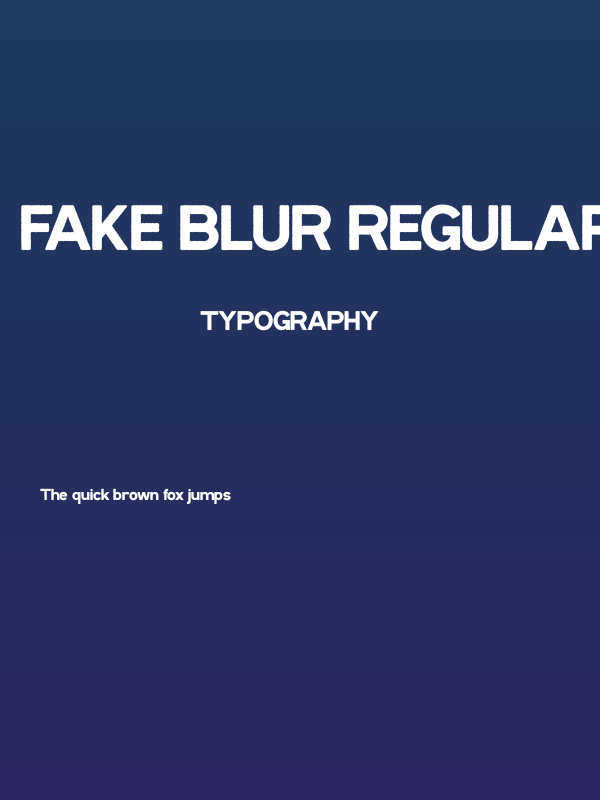 Fake Blur Regular Poster