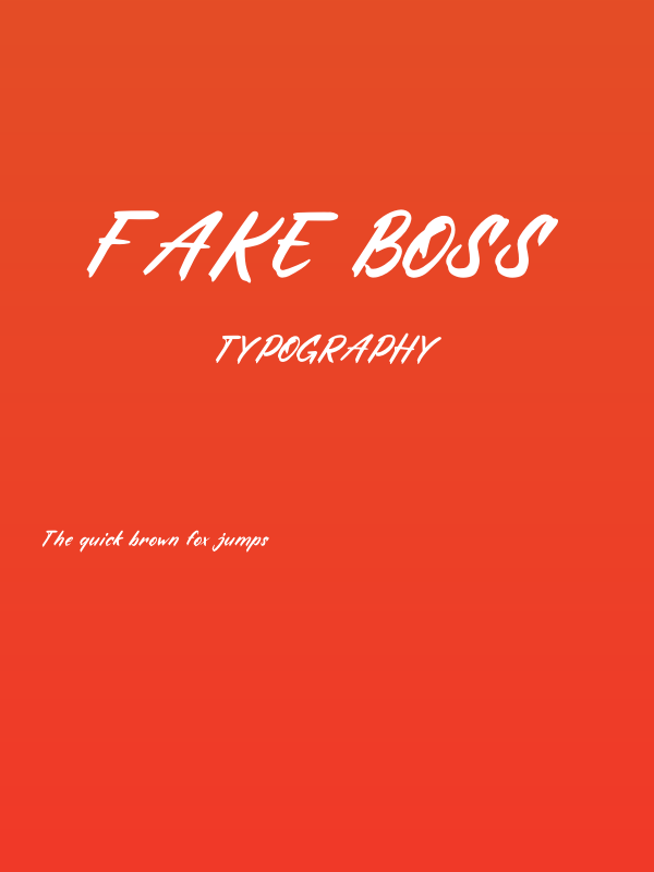 Fake Boss Poster