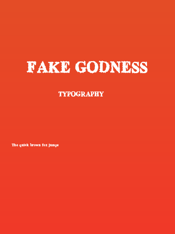 Fake Godness Poster