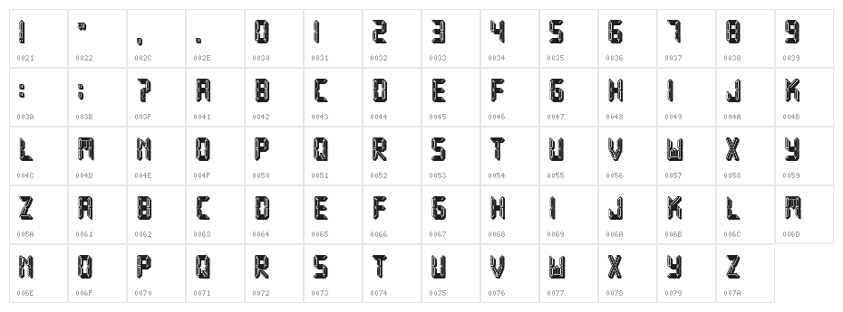 Fake Hope Filled Regular Character Map