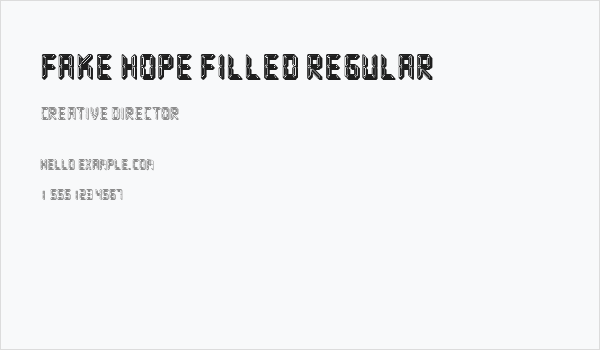 Fake Hope Filled Regular Business Card