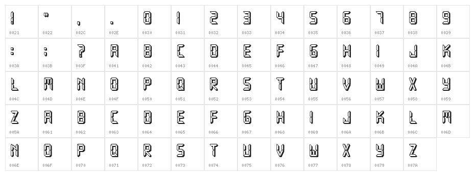 Fake Hope Regular Character Map