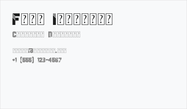 Fake Identity Business Card