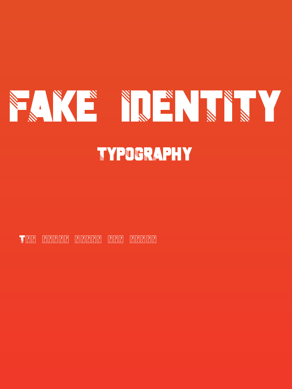 Fake Identity Poster