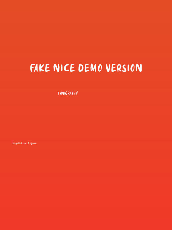 Fake Nice Demo Version Poster