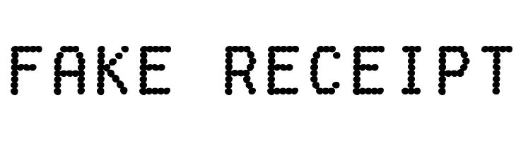 fake receipt font