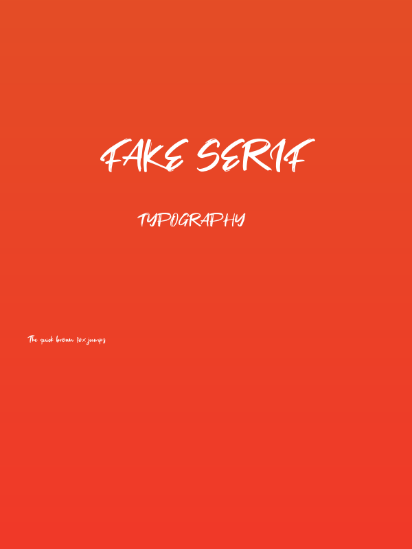 Fake Serif Poster