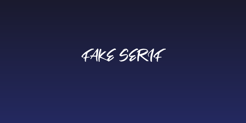 Fake Serif Social Header