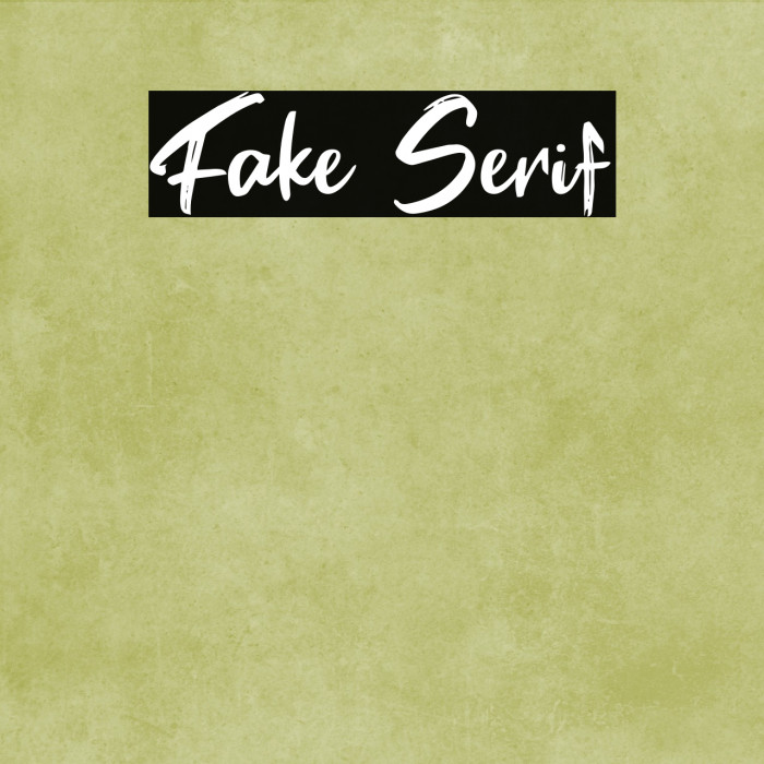 Fake Serif Font examples