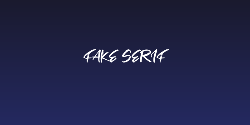 Fake Serif Social Header