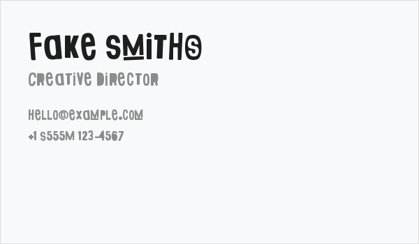 Fake Smiths Business Card