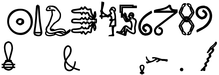 FakeHieroglyphs Font OTHER CHARS