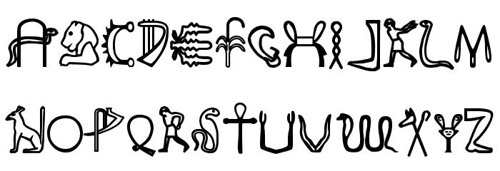 FakeHieroglyphs Font LOWERCASE