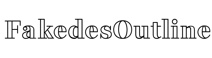 FakedesOutline  नि: शुल्क फ़ॉन्ट्स डाउनलोड