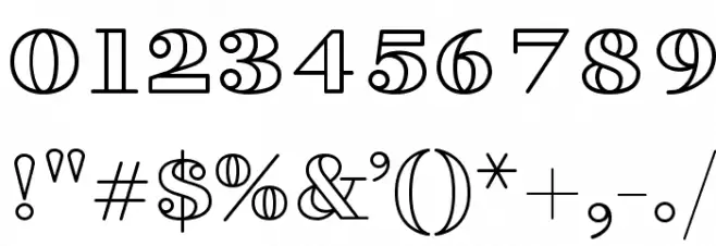 FakedesOutline Font OTHER CHARS