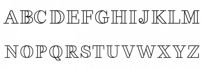 FakedesOutline Font UPPERCASE