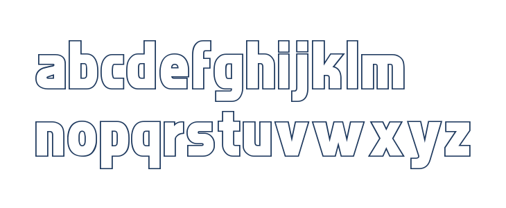 Faktos Outline Lowercase