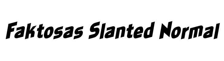 Faktosas Slanted Normal  font caratteri gratis