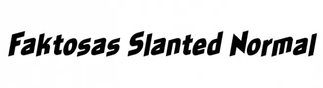 Faktosas Slanted Normal  les polices de caractères gratuit tlcharger
