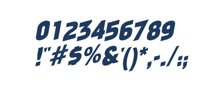 Faktosas Slanted Normal Other Characters