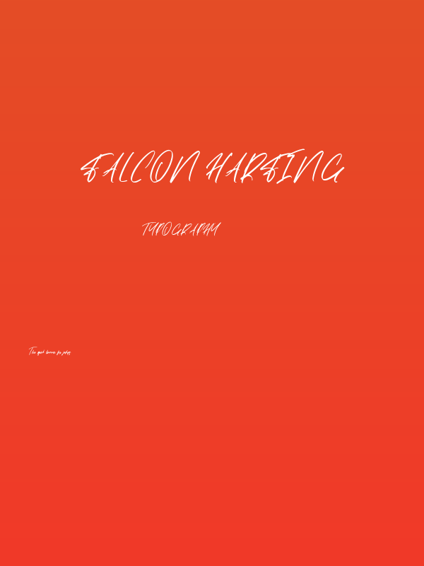 Falcon Harfing Poster