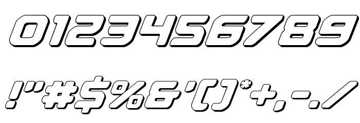 Falcon Punch 3D Font OTHER CHARS