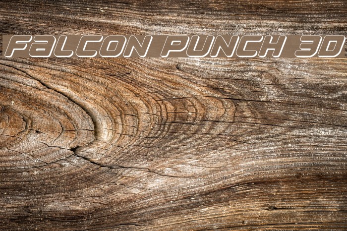 Falcon Punch 3D Font examples
