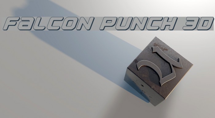 Falcon Punch 3D Font examples