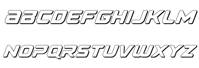 Falcon Punch 3D Font LOWERCASE