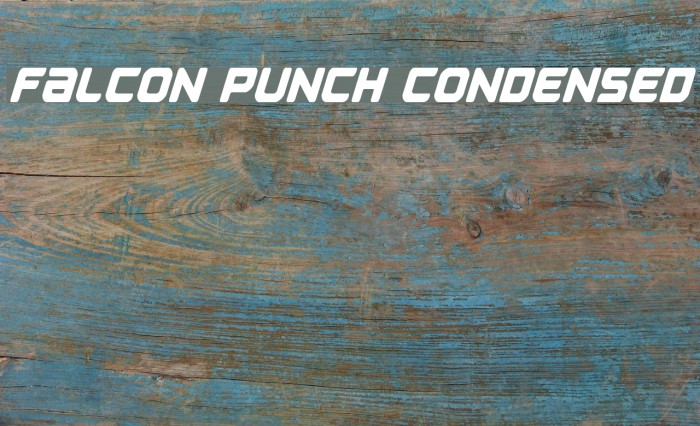 Falcon Punch Condensed Font examples