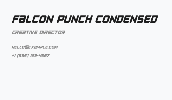 Falcon Punch Condensed Business Card