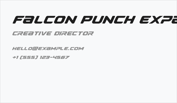 Falcon Punch Expanded Business Card