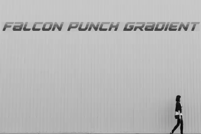 Falcon Punch Gradient Font examples