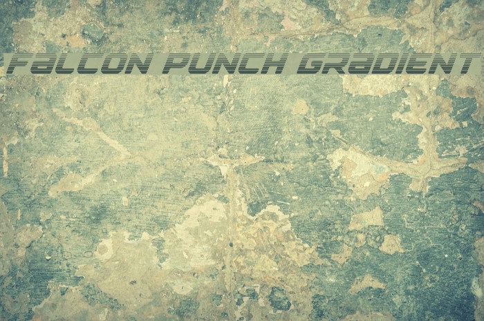 Falcon Punch Gradient Font examples