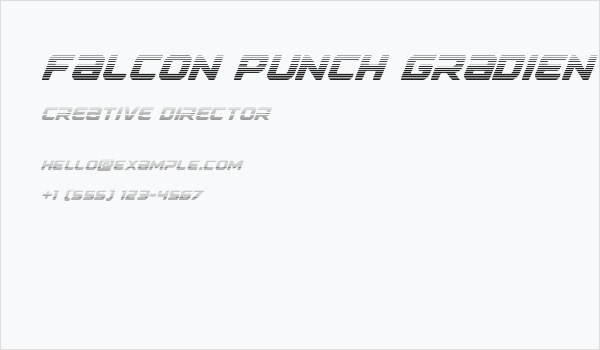 Falcon Punch Gradient Business Card