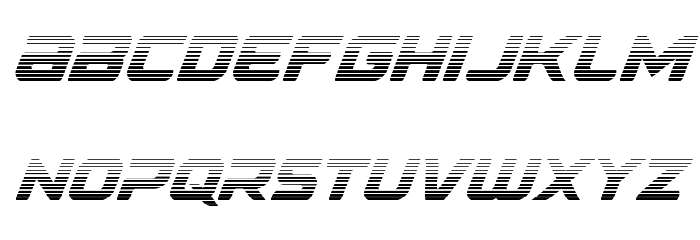 Falcon Punch Gradient Font LOWERCASE